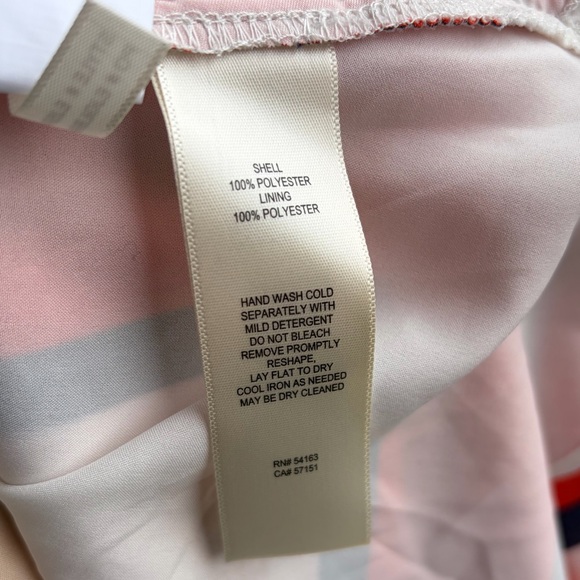 🆕🌹Eliza J Red Geometric Print Maxi Dress Size 8P Smocked Summer Midi Maxi Dress - Picture 13 of 14